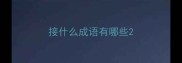 接什么成语有哪些