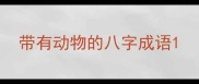 带有动物的八字成语