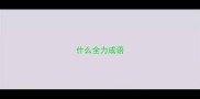 什么全力成语