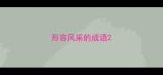 形容风采的成语