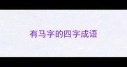 有马字的四字成语