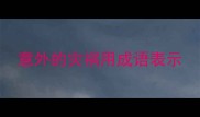 意外的灾祸用成语表示