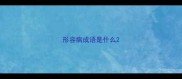 形容病成语是什么