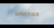 相思四字成语
