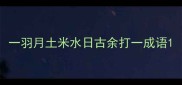 一羽月土米水日古余打一成语
