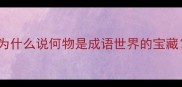 为什么说何物是成语世界的宝藏
