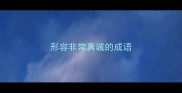 形容非常真诚的成语