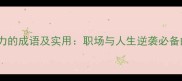 20个形容有毅力的成语及实用职场与人生逆袭必备的成语工具箱