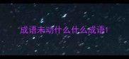 成语未动什么什么成语