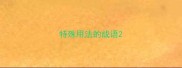 特殊用法的成语