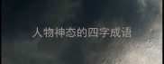 人物神态的四字成语