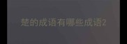 楚的成语有哪些成语