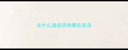 安什么道成语有哪些成语