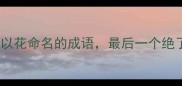 10个以花命名的成语最后一个绝了