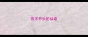 换字开头的成语