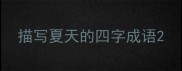 描写夏天的四字成语