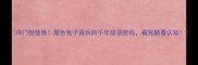 冷门但惊艳黑色兔子背后的千年成语密码看完颠覆认知
