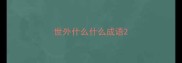 世外什么什么成语