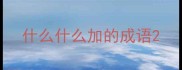 什么什么加的成语