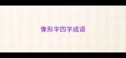像形字四字成语