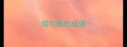 描写胸的成语
