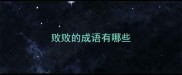 败败的成语有哪些