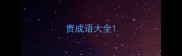 贵成语大全
