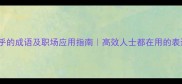 20个忙乎的成语及职场应用指南高效人士都在用的表达秘籍