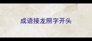 成语接龙照字开头
