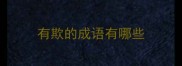 有欺的成语有哪些