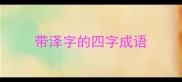 带泽字的四字成语