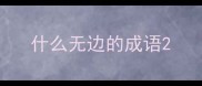 什么无边的成语