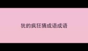 犹的疯狂猜成语成语