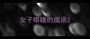 女子眼睛的成语