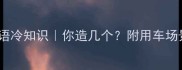 车的三字成语冷知识你造几个附用车场景实用指南