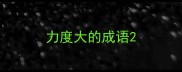 力度大的成语