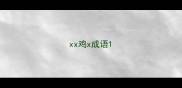 xx鸡x成语