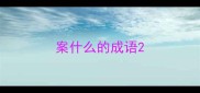 案什么的成语