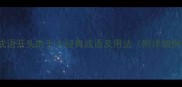 韵字成语开头的十大经典成语及用法附详细例句