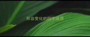 形容变化的四字成语