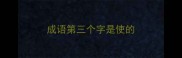 成语第三个字是使的