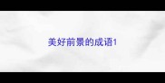 美好前景的成语