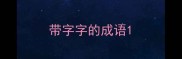 带字字的成语