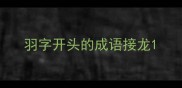 羽字开头的成语接龙