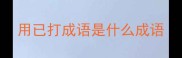 用已打成语是什么成语