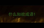 什么如故成语