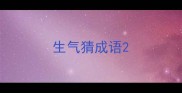 生气猜成语