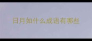 日月如什么成语有哪些