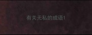 有关无私的成语