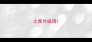 之度外成语